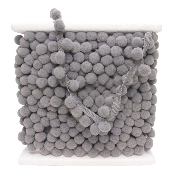 Iso POM POM-nauha, harmaa (DT012V)